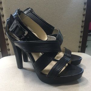 Calvin Klein Strappy leather heels size 8